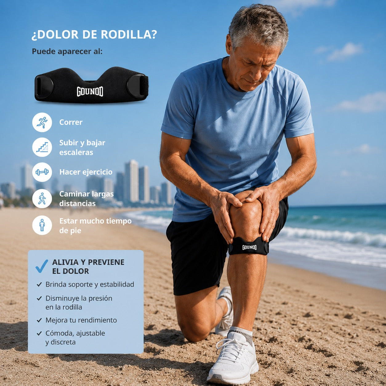 Rodillera GOUNOD | Soporte y Alivio para tu Rodilla